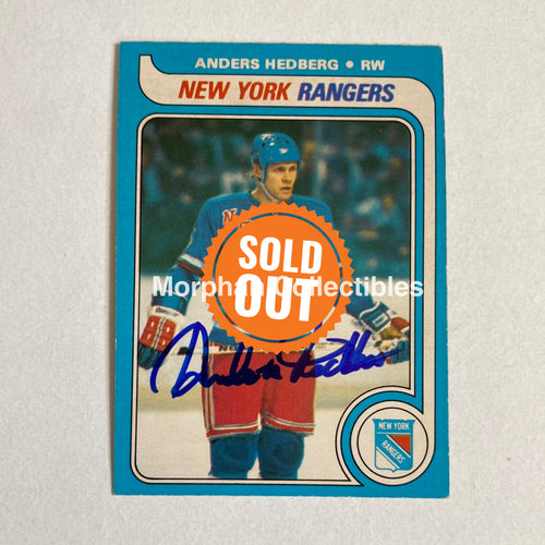 Anders Hedberg - Autographed Card Opc 1979-80