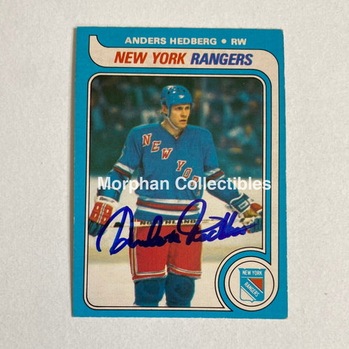 Anders Hedberg - Autographed Card Opc 1979-80