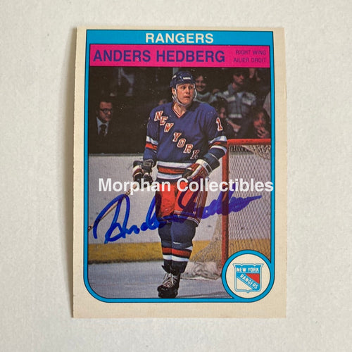 Anders Hedberg - Autographed Card Opc 1982-83
