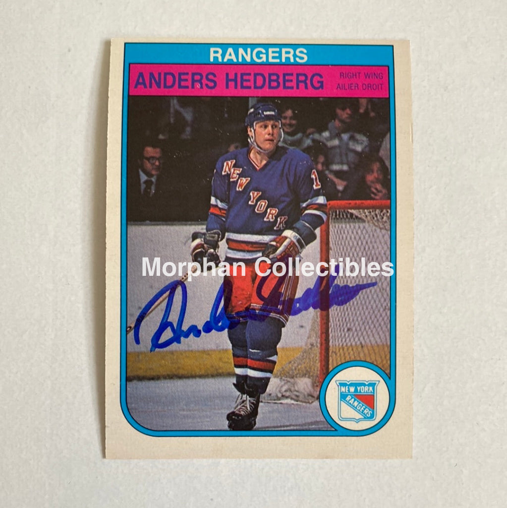 Anders Hedberg - Autographed Card Opc 1982-83
