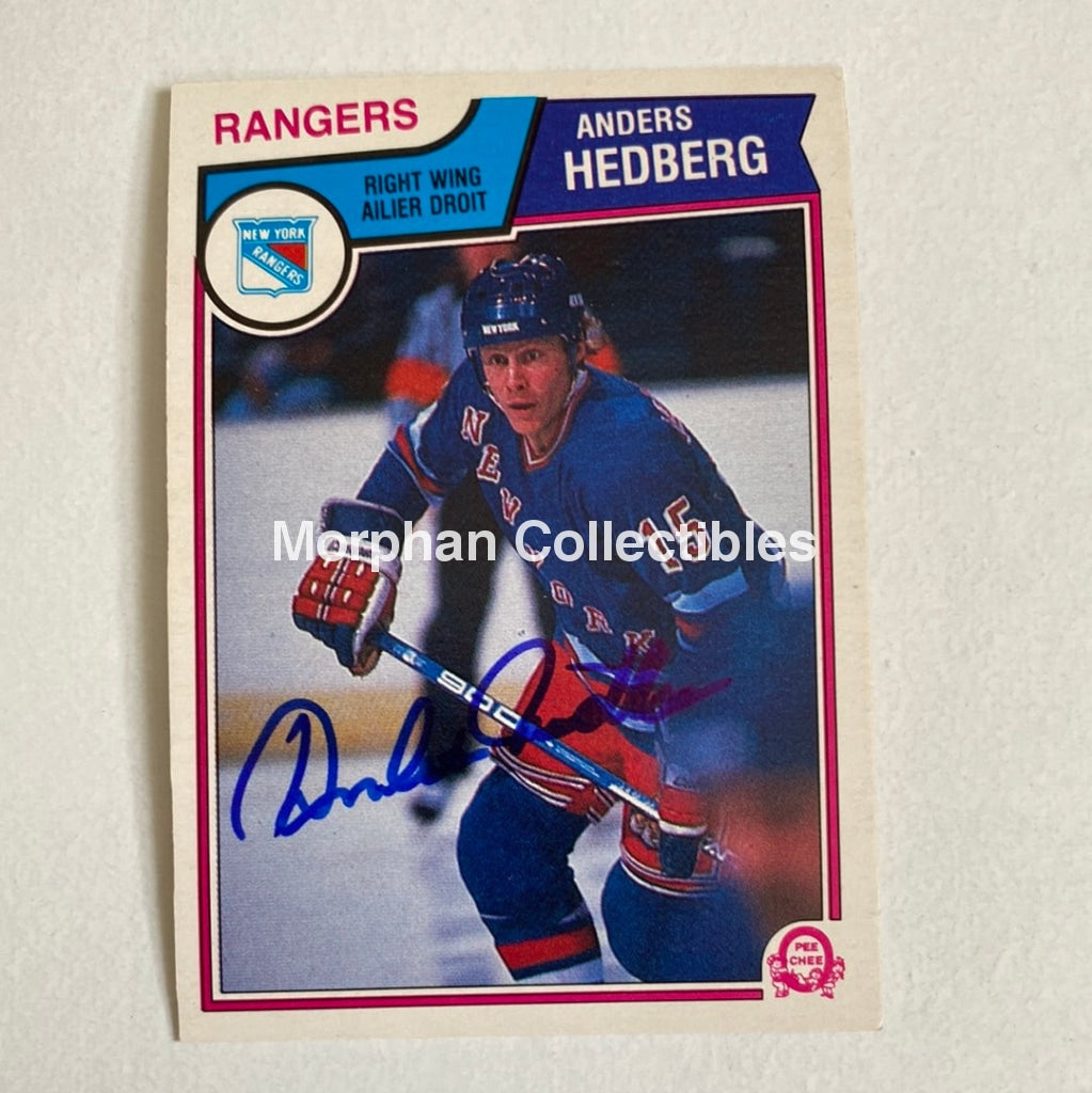 Anders Hedberg - Autographed Card Opc 1983-84