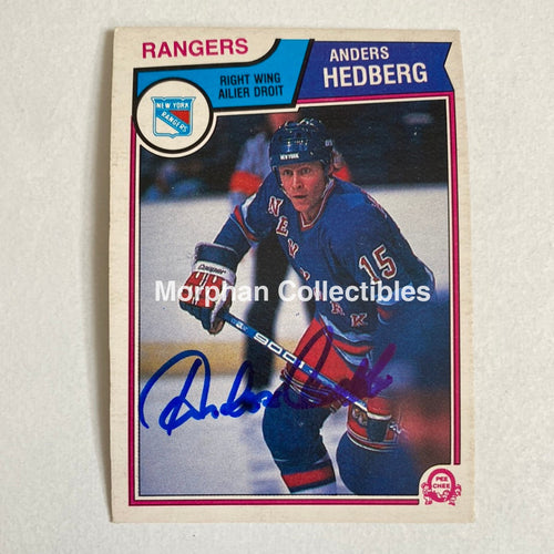 Anders Hedberg - Autographed Card Opc 1983-84