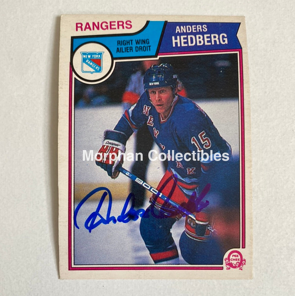 Anders Hedberg - Autographed Card Opc 1983-84