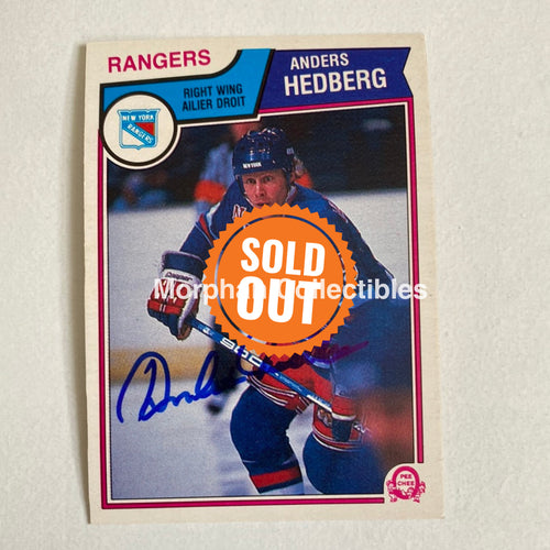 Anders Hedberg - Autographed Card Opc 1983-84