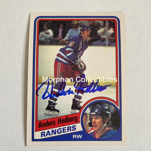 Anders Hedberg - Autographed Card Opc 1984-85