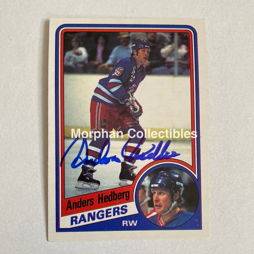 Anders Hedberg - Autographed Card Opc 1984-85