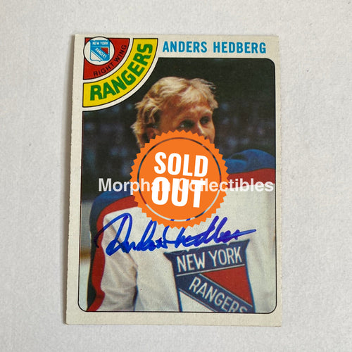 Anders Hedberg - Autographed Card Topps 1978-79
