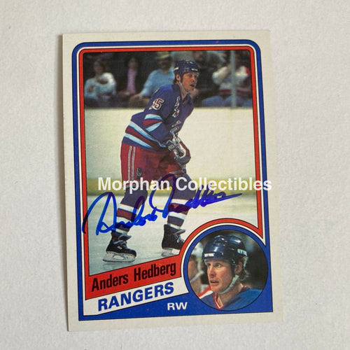Anders Hedberg - Autographed Card Topps 1984-85