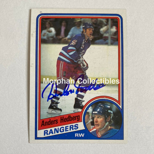 Anders Hedberg - Autographed Card Topps 1984-85