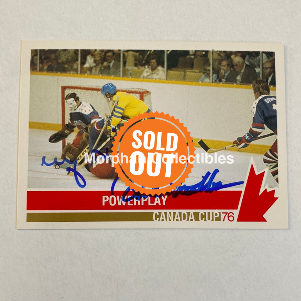 Anders Hedberg/Ulf Nilsson - Autographed Card Team Canada 1976