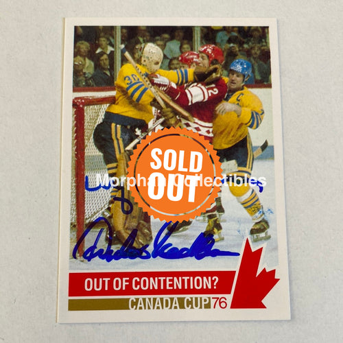 Anders Hedberg/Ulf Nilsson - Autographed Card Team Canada 1976