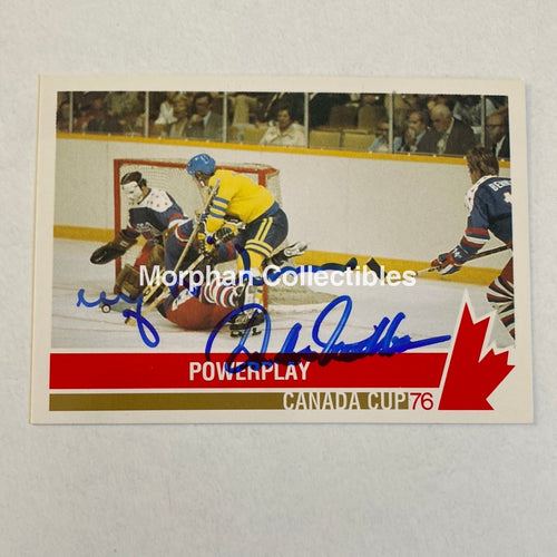 Anders Hedberg/Ulf Nilsson - Autographed Card Team Canada 1976