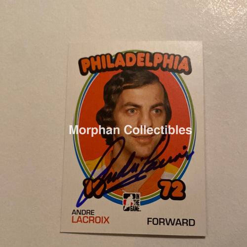 Andre Lacroix - Autographed Card In The Game 1972