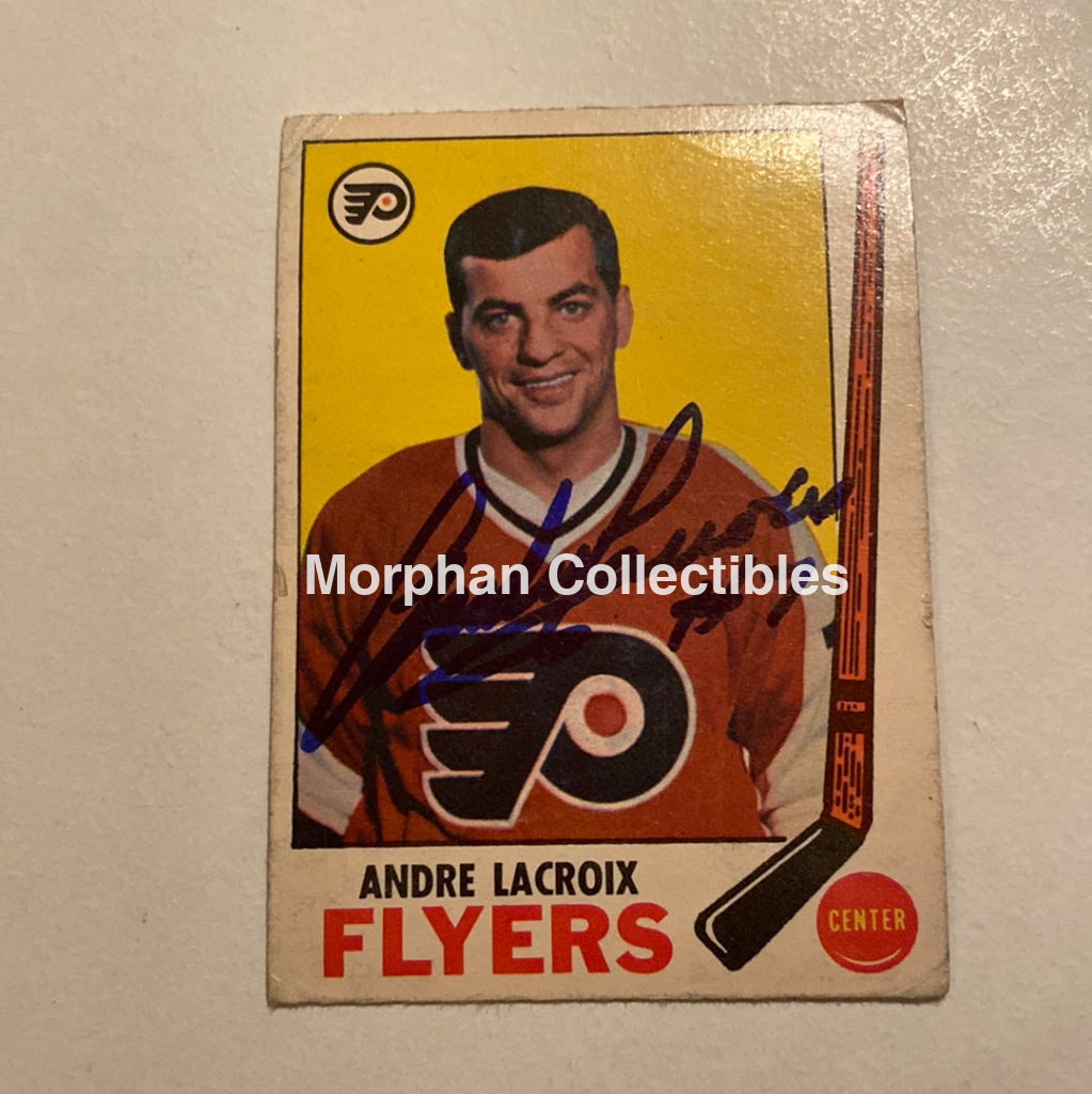 Andre Lacroix - Autographed Card Opc- 1969-70