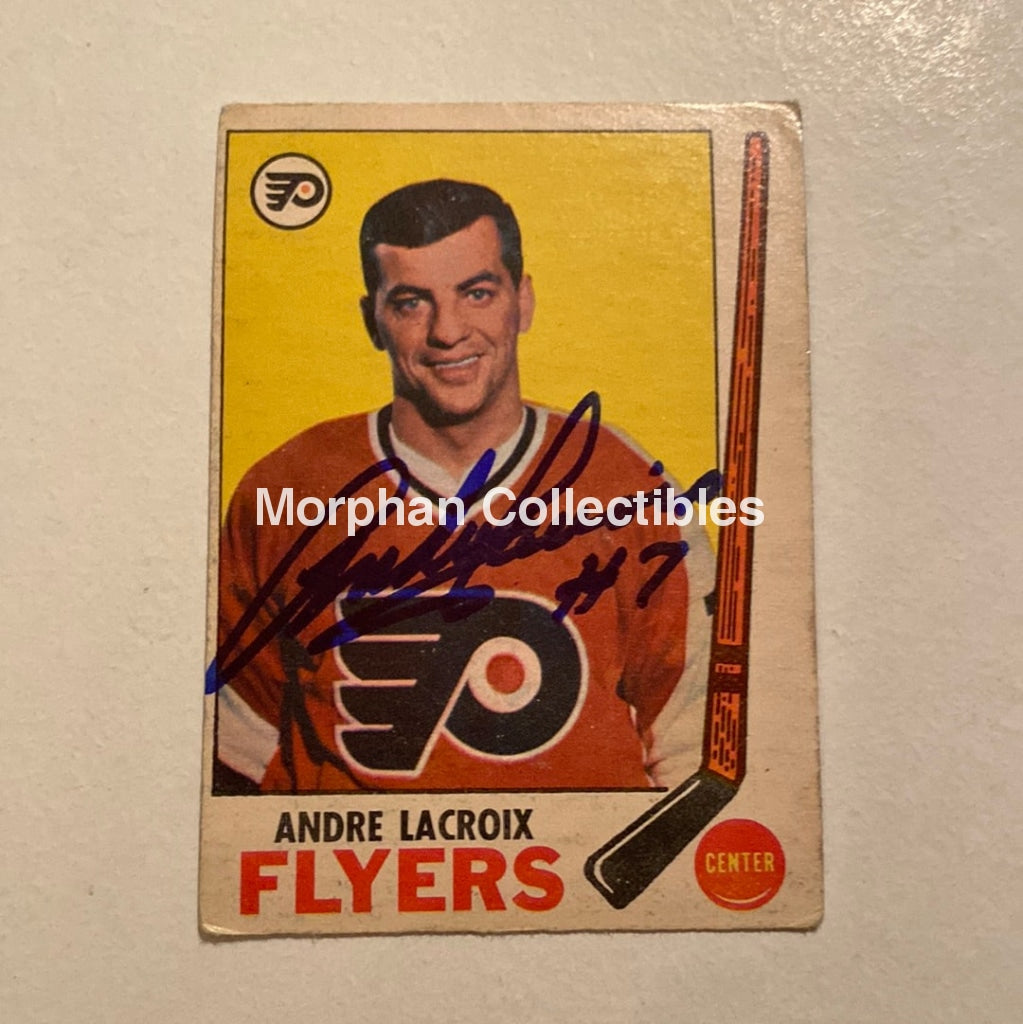 Andre Lacroix - Autographed Card Opc- 1969-70