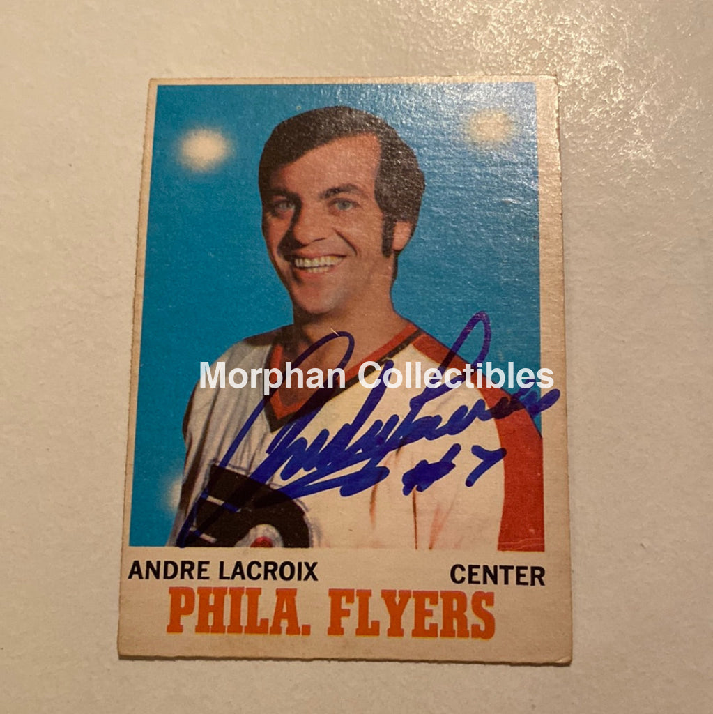 Andre Lacroix - Autographed Card Opc 1970-71