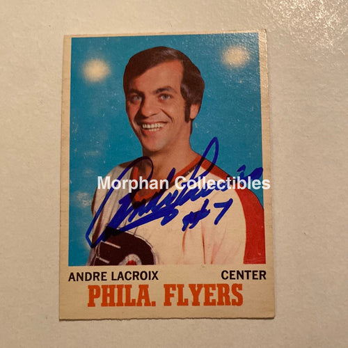 Andre Lacroix - Autographed Card Opc 1970-71