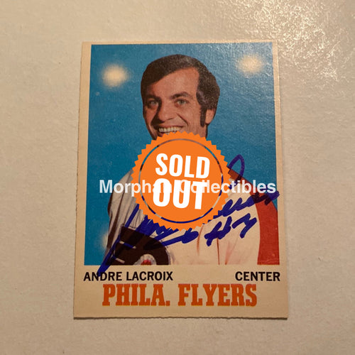 Andre Lacroix - Autographed Card Opc 1970-71
