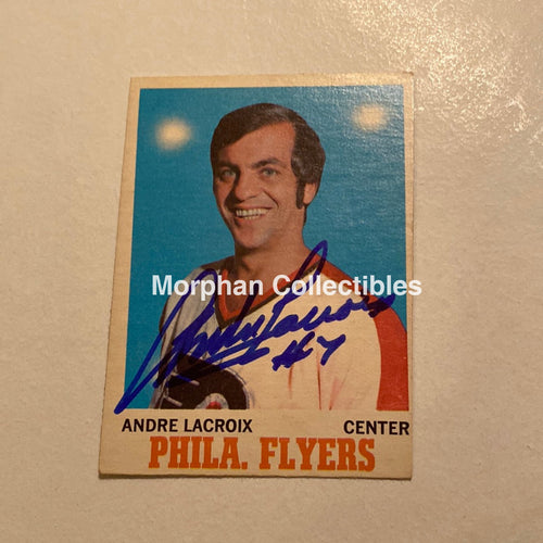 Andre Lacroix - Autographed Card Opc 1970-71