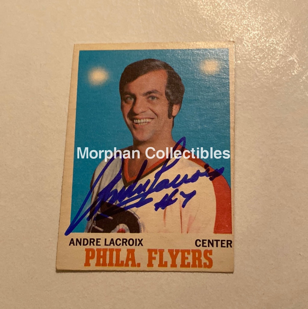 Andre Lacroix - Autographed Card Opc 1970-71