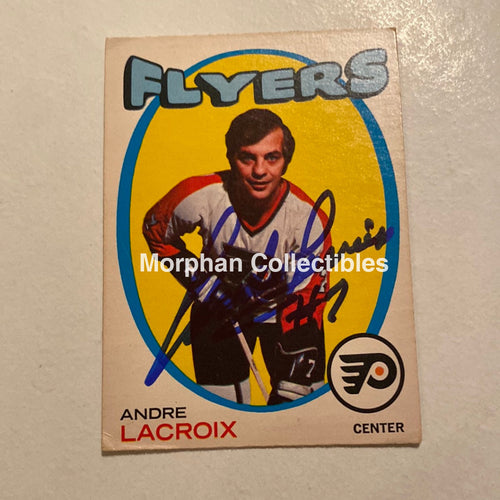 Andre Lacroix - Autographed Card Opc- 1971-72