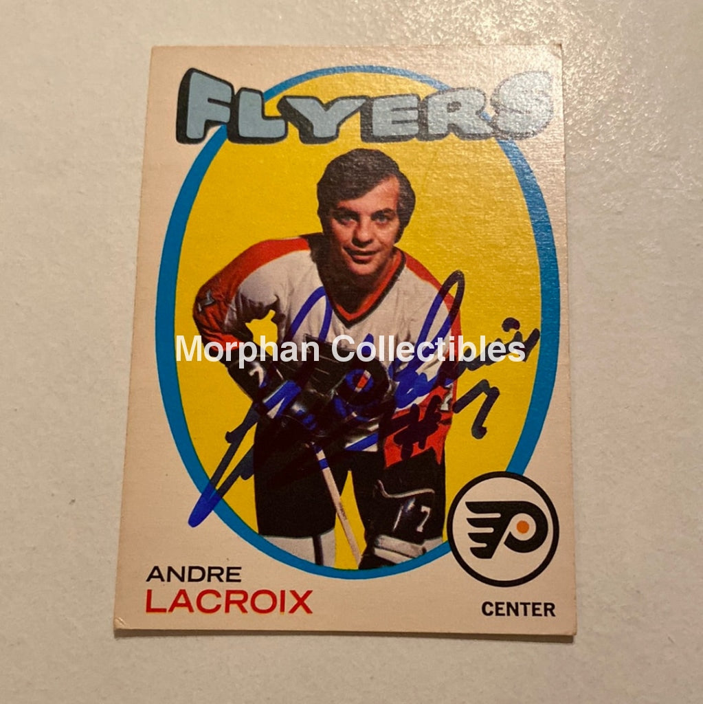 Andre Lacroix - Autographed Card Opc- 1971-72