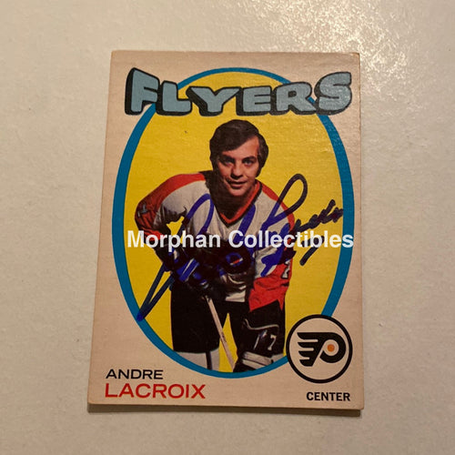 Andre Lacroix - Autographed Card Opc- 1971-72