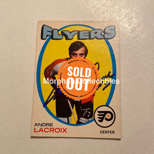 Andre Lacroix - Autographed Card Opc- 1971-72