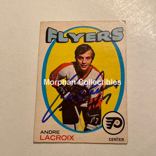 Andre Lacroix - Autographed Card Opc- 1971-72