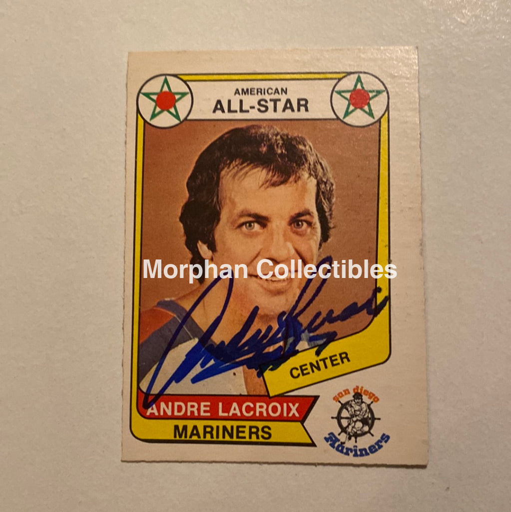 Andre Lacroix - Autographed Card Opc 1976-77 Wha
