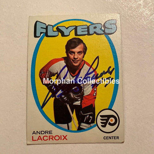 Andre Lacroix - Autographed Card Topps 1971-72