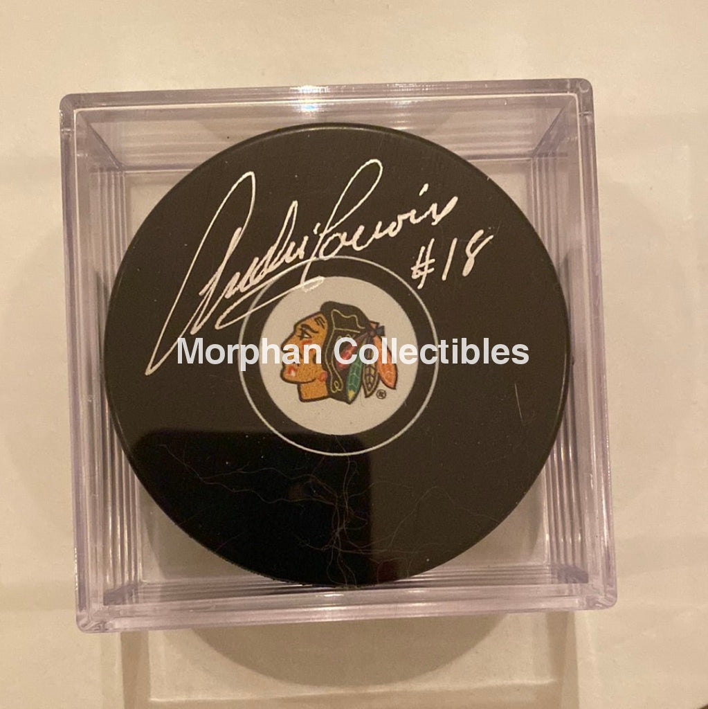 Andre Lacroix - Autographed Puck Chicago Blackhawks