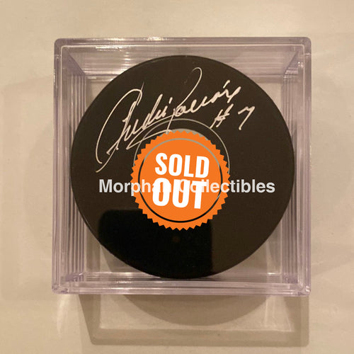 Andre Lacroix - Autographed Puck Philadelphia Flyers