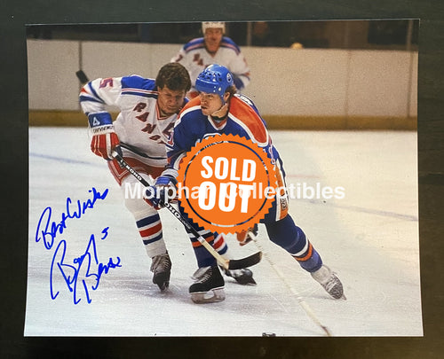 Barry Beck - Autographed 8X10 Photo New York Rangers #4