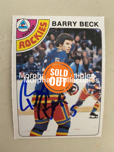Barry Beck - Autographed Card 1978-79 Opc #1