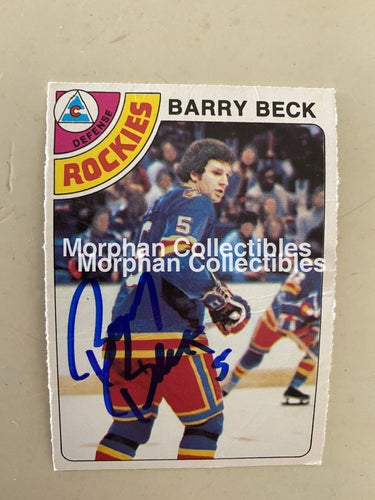 Barry Beck - Autographed Card 1978-79 Opc #3