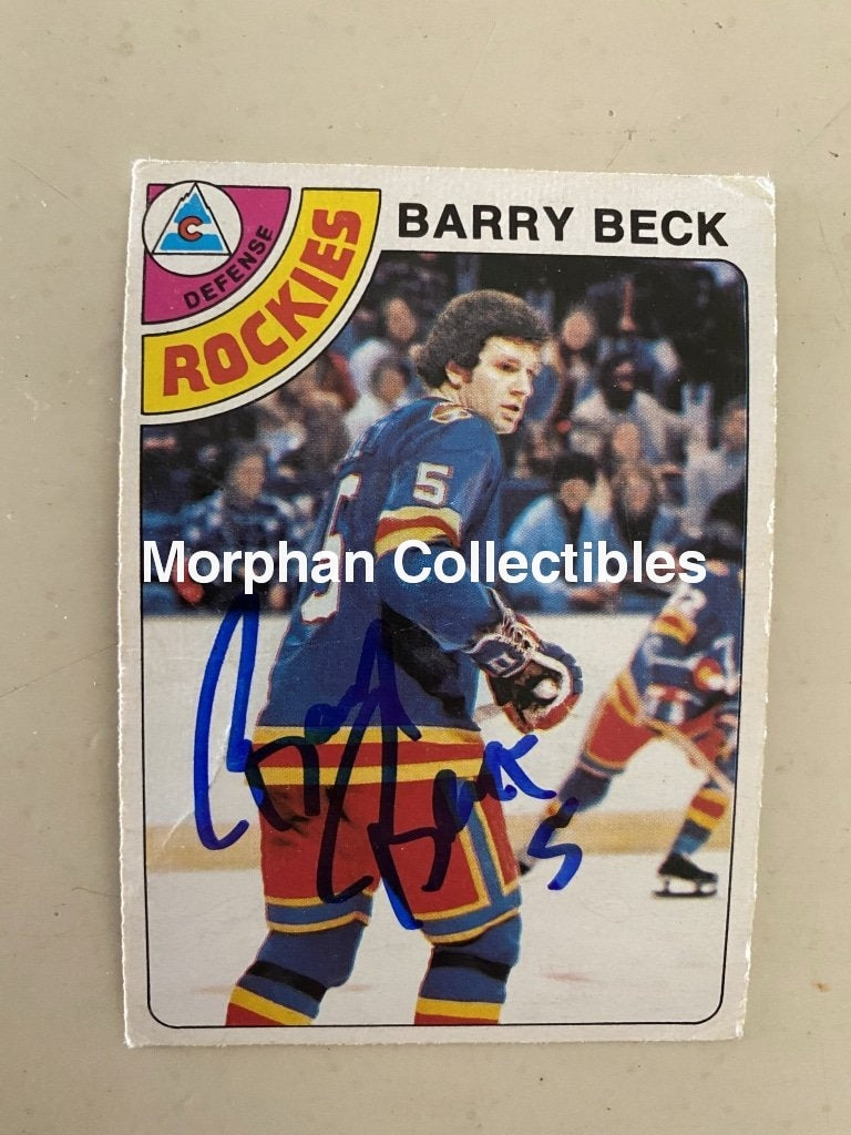 Barry Beck - Autographed Card 1978-79 Opc #4