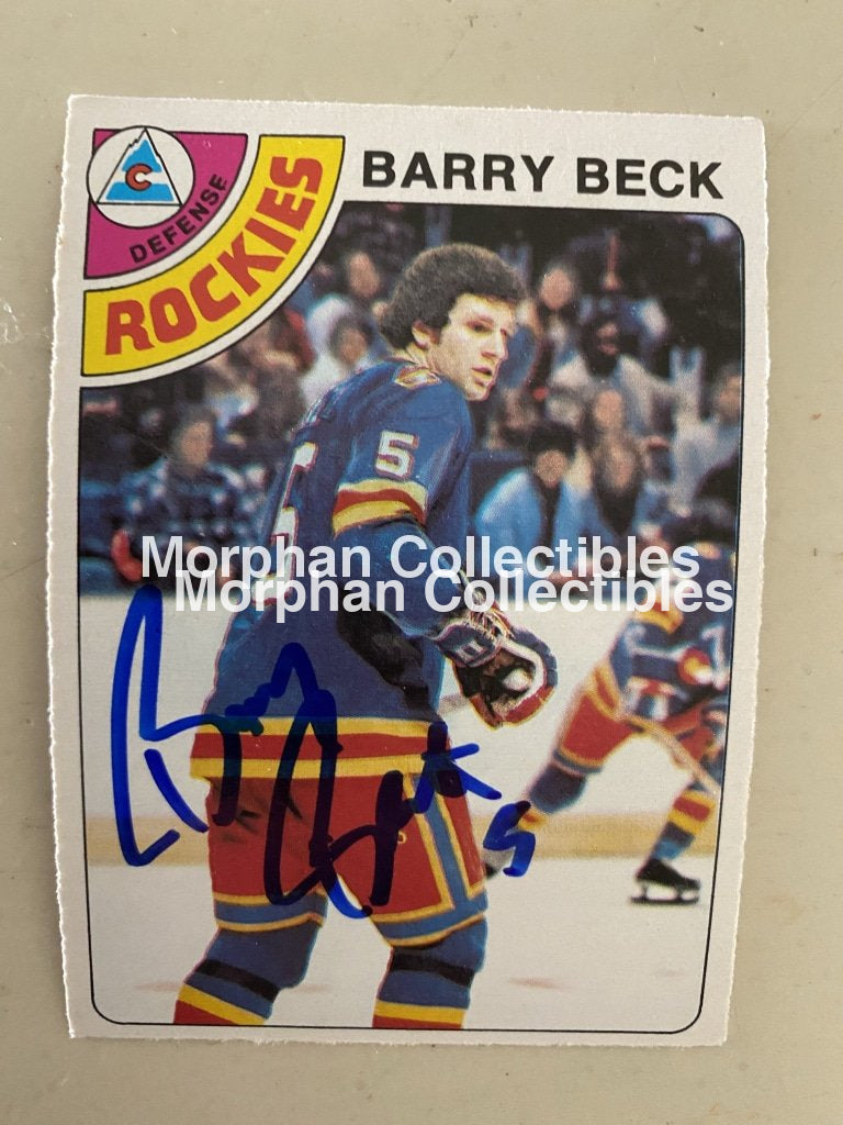 Barry Beck - Autographed Card 1978-79 Opc #5