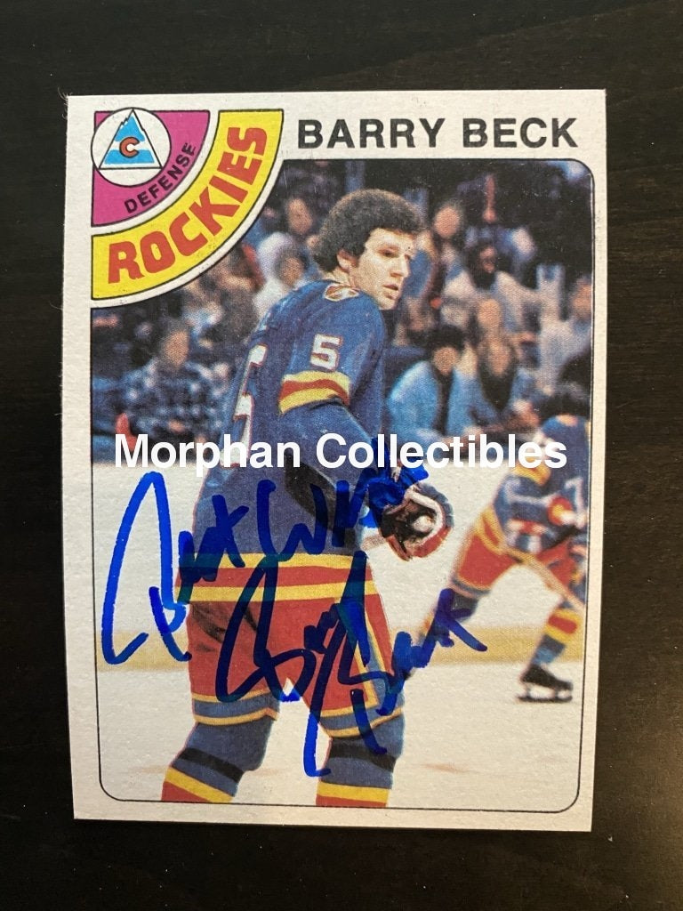 Barry Beck - Autographed Card 1978-79 Topps #1