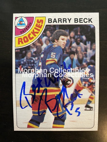 Barry Beck - Autographed Card 1978-79 Topps #10