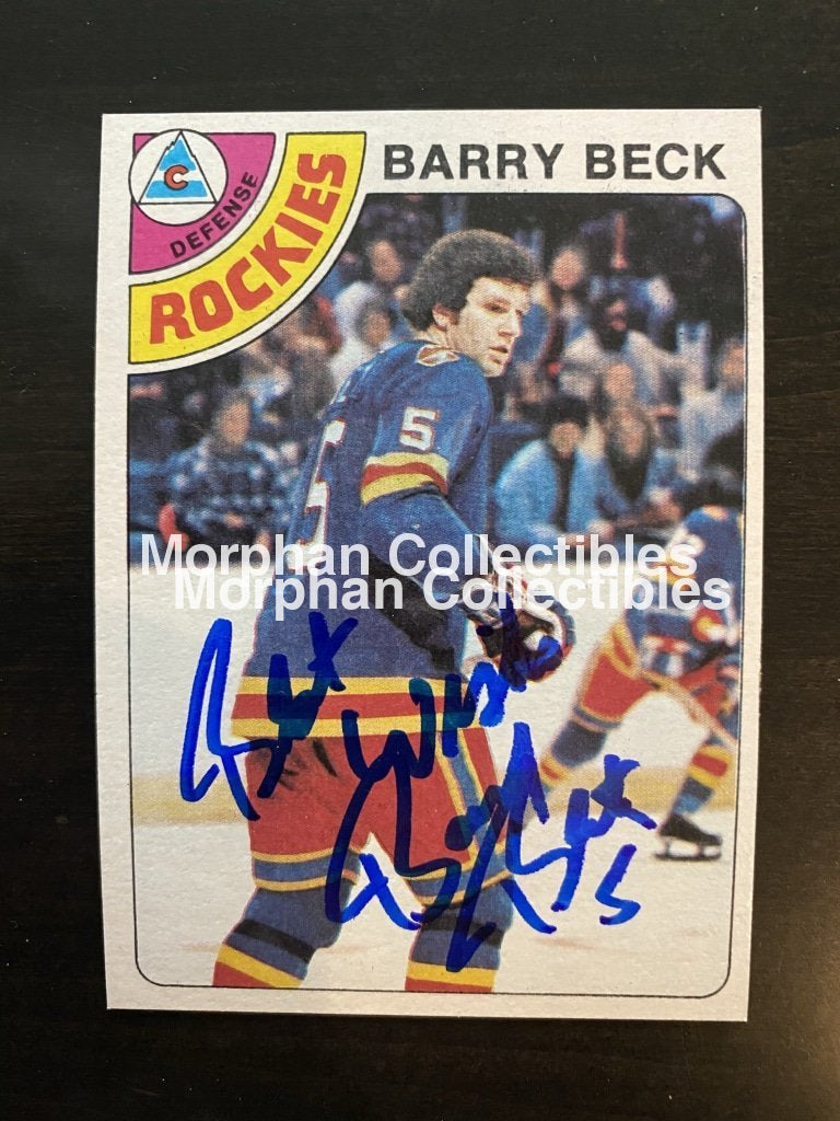 Barry Beck - Autographed Card 1978-79 Topps #11