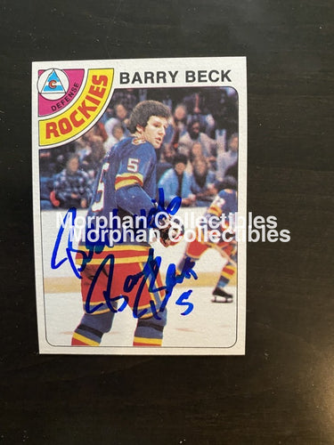 Barry Beck Autographed Cards Card