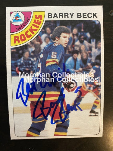 Barry Beck - Autographed Card 1978-79 Topps #13