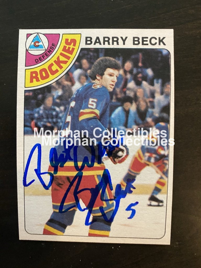 Barry Beck - Autographed Card 1978-79 Topps #14