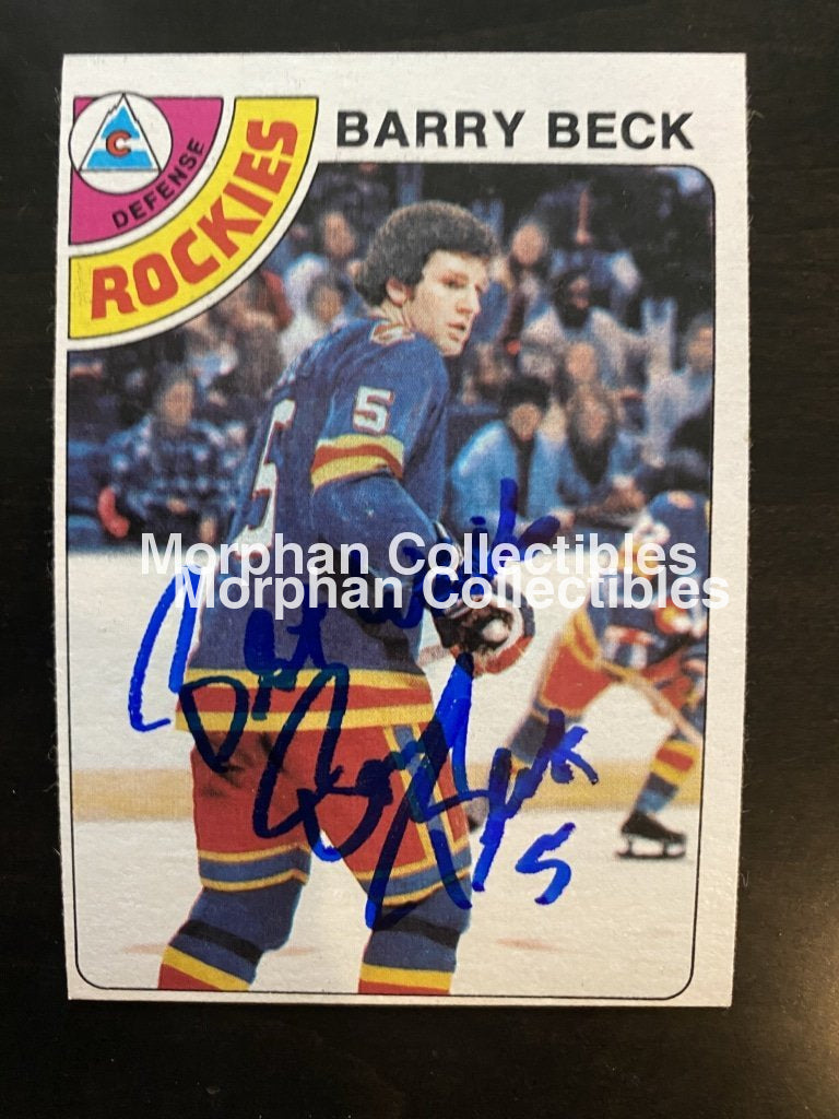 Barry Beck - Autographed Card 1978-79 Topps #15