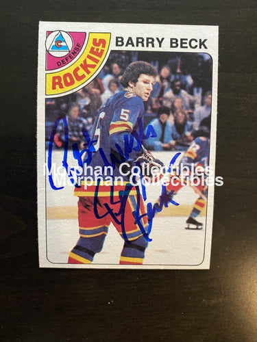 Barry Beck - Autographed Card 1978-79 Topps #16