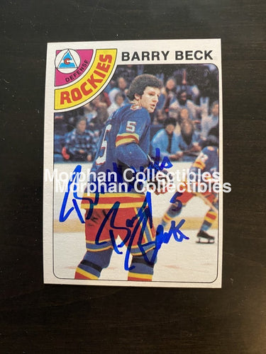 Barry Beck - Autographed Card 1978-79 Topps #17