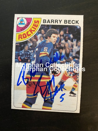 Barry Beck - Autographed Card 1978-79 Topps #18