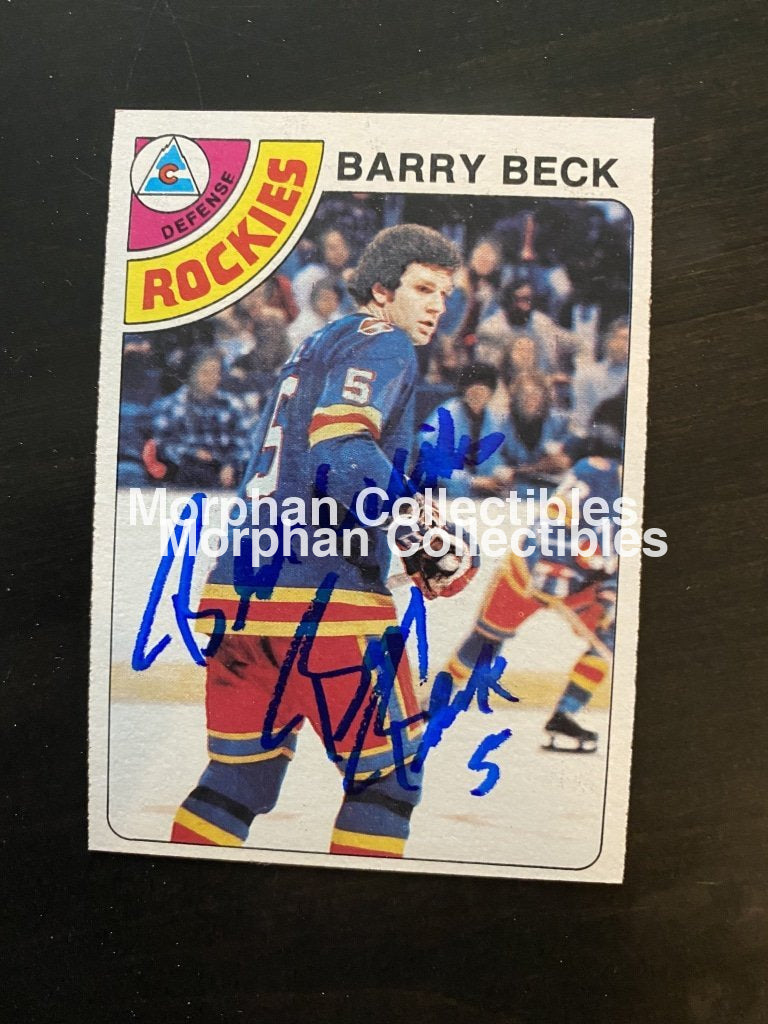 Barry Beck - Autographed Card 1978-79 Topps #18