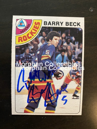 Barry Beck Autographed Cards Card
